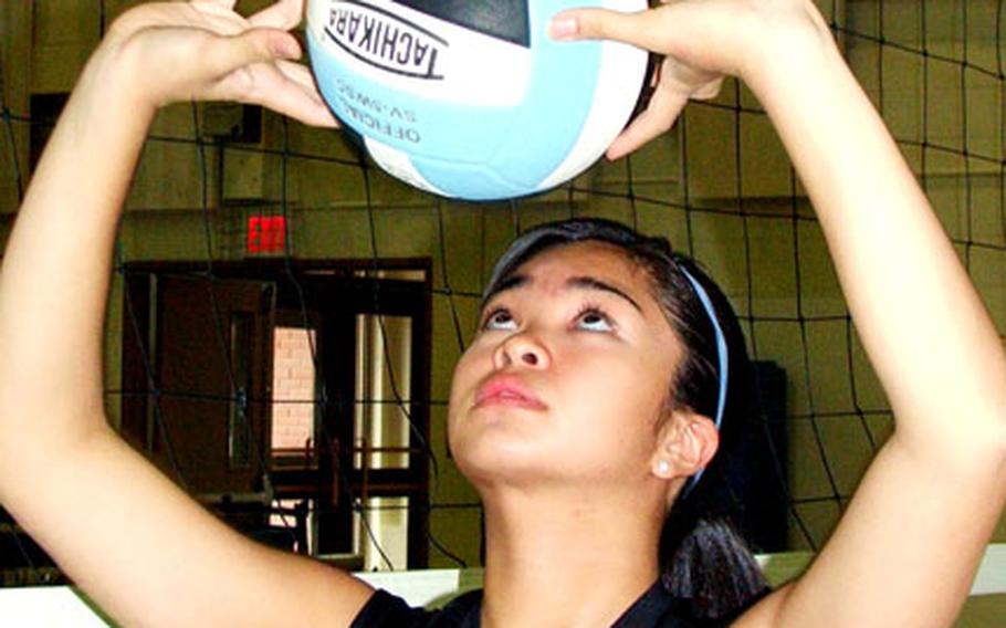 Osan American Cougars sophomore setter and team captain Celine Baldevia has been a key reason for Osan’s 12 victories and fourth-place finish in the KAIAC.