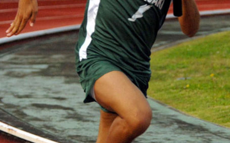 Kubasaki senior sprinter Charles Vinson Jr.