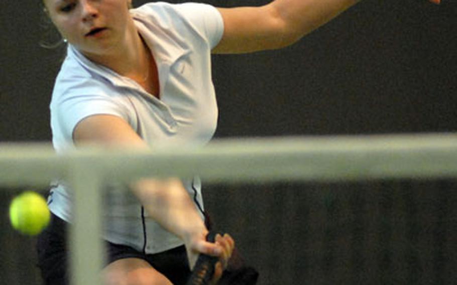 Two-time defending DODDS-Europe champion Krista Citkovska of SHAPE, seen here in the 2006 final against Bitburg&#39;s Jennica Botonis, will try to make it a three-peat as the 2007 tennis season gets under way this weekend.