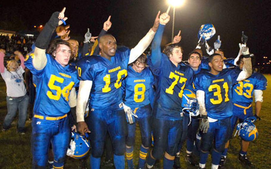 The Ansbach Cougars are No. 1, and undefeated for the second straight year, as they captured the Division II crown with a 44-8 win over Bitburg.