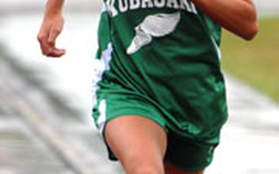 Kubasaki’s Quirina Cohn won the mile run in 6:14 during Friday’s Okinawa Activities Council track and field meet at Camp Foster, Okinawa.
