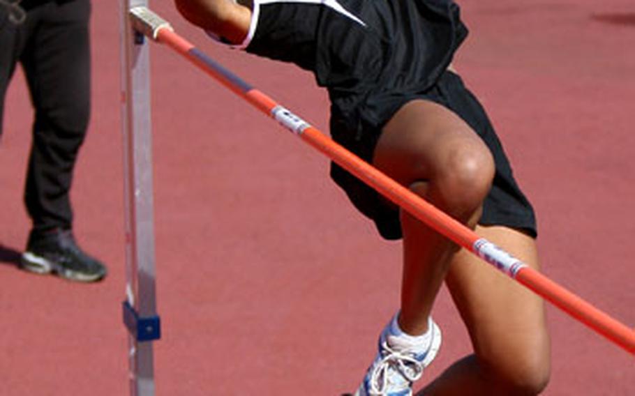 Zama American&#39;s Danielle Franklin won the high jump at 1.3 meters.