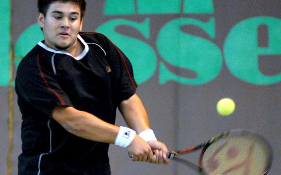 Defending boys champ Nick Garcia of Heidelberg returns for a shot at a third DODDS-Europe tennis title. He’s the clear favorite after not losing a set last year and dropping just nine tournament games.