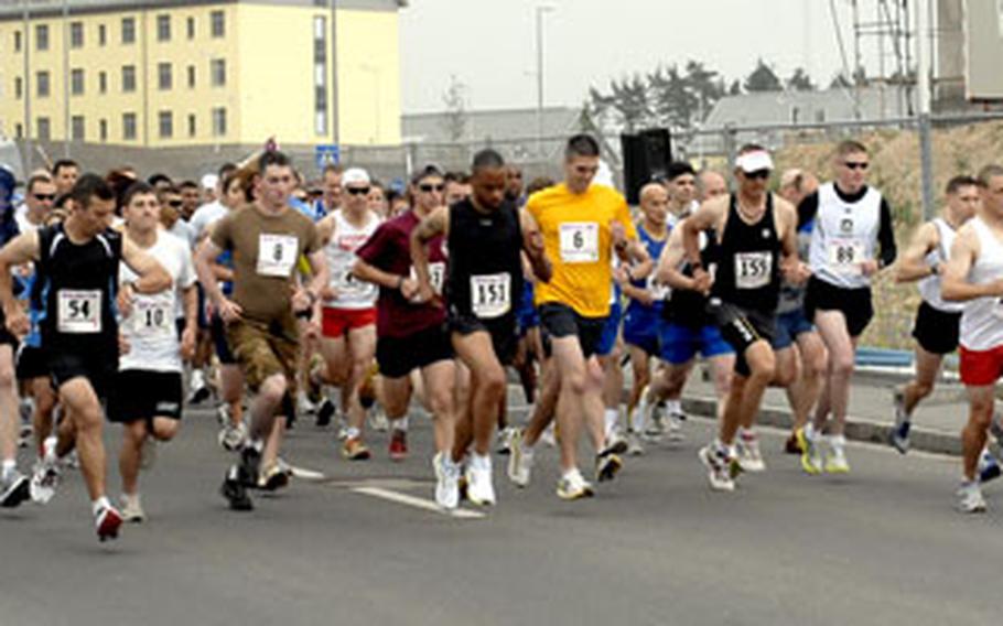 Runners from around Europe participated in the U.S. Army Europe Ten-Miler conducted by Installation Management Command-Europe at Grafenwöhr, Germany, on Saturday. The top six active-duty Army men and Army women finishers qualify for the Army Ten-Miler in Washington in October.