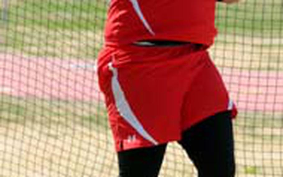 Nile C. Kinnick discus thrower Adam Cason.