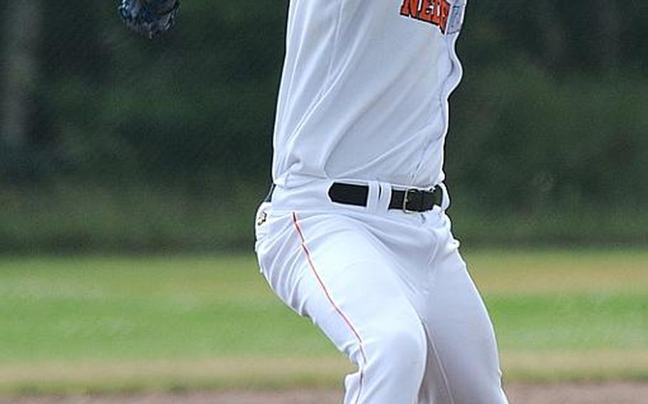 Robin Schel was the winning pitcher in the Netherlands&#39; 10-0 victory over KMC at Little League Baseball&#39;s Europe-Middle East-Africa Big League regional tournament in Ramstein, Germany, on Thursday. The win sends the Dutch team to the Big League World Series in Easley, S.C.