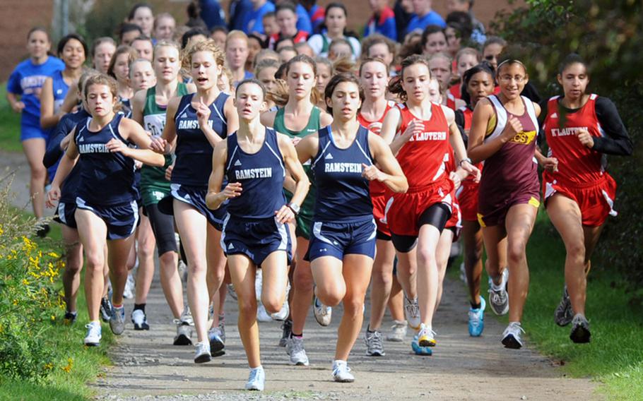 A cross country meet at  Ramstein-Miesenbach, Germany, helps the 2010 DODDS-Europe fall sports season get under way this weekend. Ramstein&#39;s Jessica Kafer won the race in 19:24.67, finishing ahead of teammates Laura Welch and Megan Rummage.