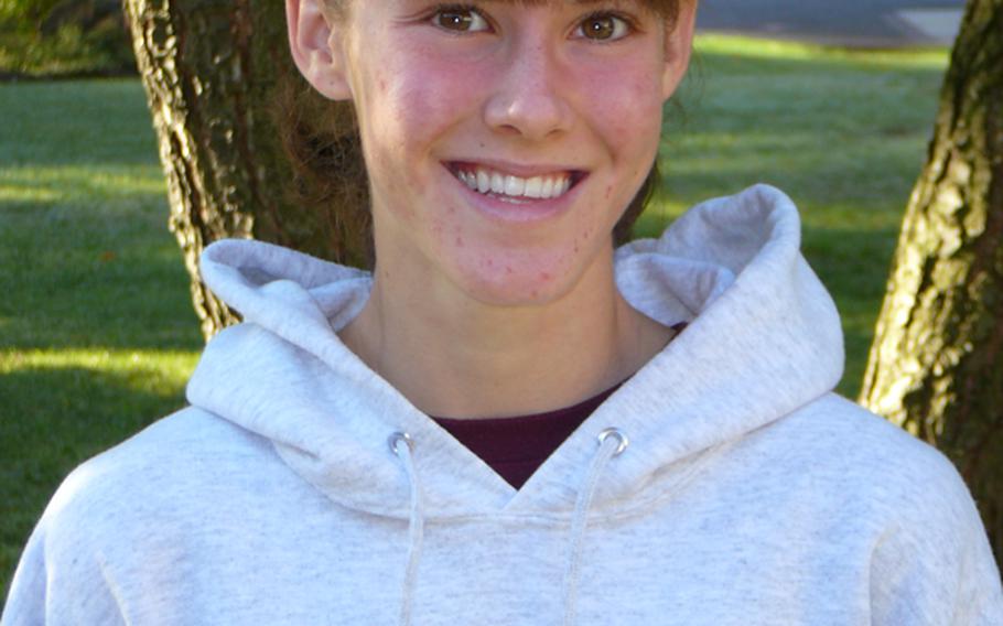 Jessica Kafer, a junior transfer student who has joined the Ramstein girls cross country team, made her DODDS-Europe debut Saturday by breaking the course record on the 5,000-meter layout that is her new home course.