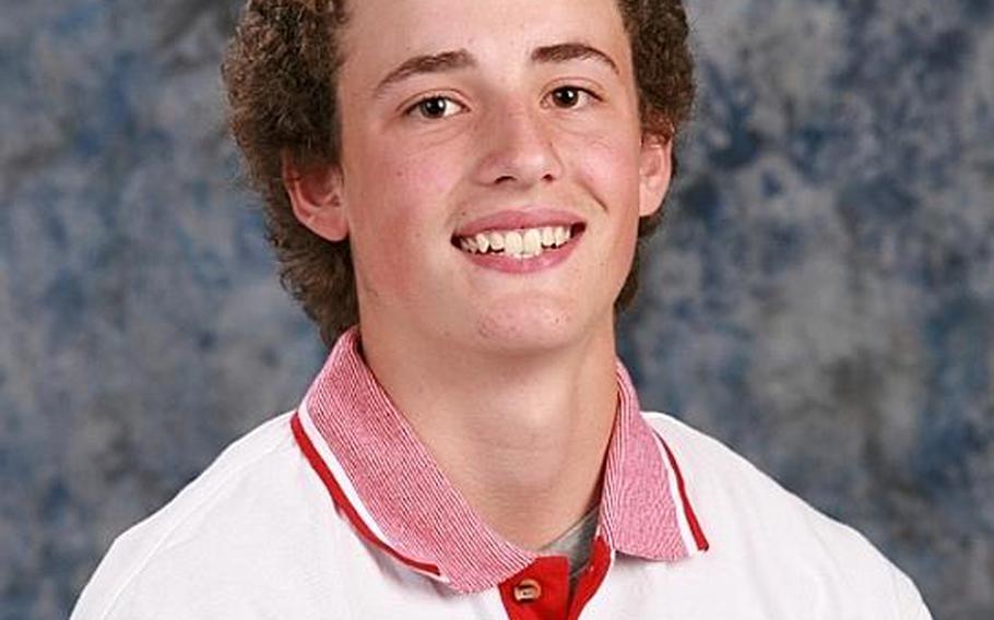 Mackenzie Bradley, a junior on the Kaiserslautern golf team,  shot a 4-over 74 last Thursday at Woodlawn golf course in Ramstein to lead the Red Raiders to a team victory over defending champion Heidelberg and perennial power Ramstein.