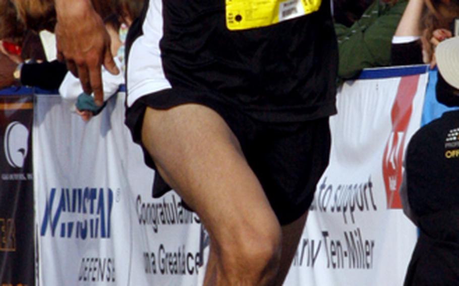Daniel Welsh of the IMCOM-E/USAREUR team finished 55th in a time of 55:30.