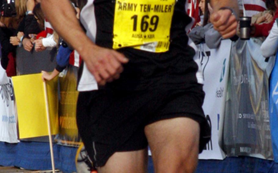 IMCOM-E/USAREUR's Kyle Greenberg finished 52nd in a time of 55:16.