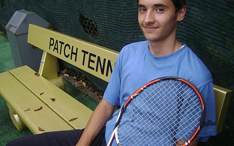 Ajdin Tahirovic, a 14-year-old freshman who was born in Bosnia-Herzegovina, moved to Vermont at age 3, and to Patch High School this year, is seeded first in this week's DODDS-Europe tennis tournament.