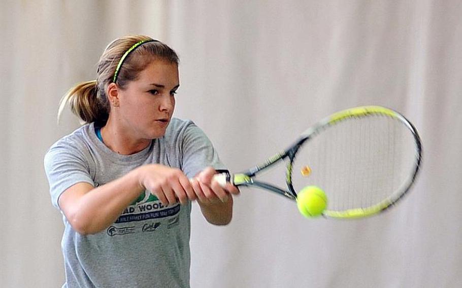 Third-seeded  Paige Chase of Heidelberg advanced to Saturday's girls final at the DODDS-Europe tennis championships in Wiesbaden, Germany, with a 6-2, 6-2 win over Carli Arza of AOSR, the tourney's second seed.