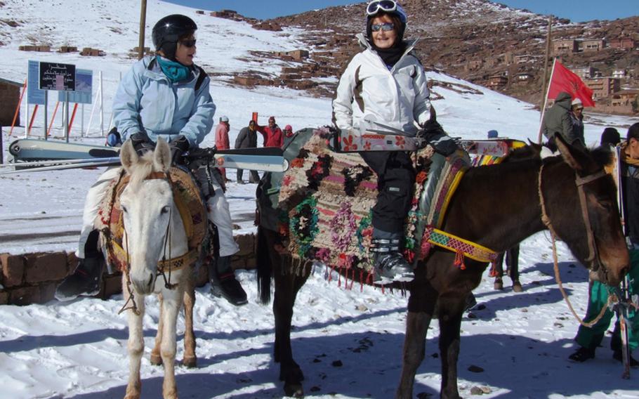 One of the ways to get from the ticket office to the slopes at the resort in Oukaimeden, Morocco, is by donkey. The speed of the ride depends on the luck of the draw; not all the donkeys move fast.