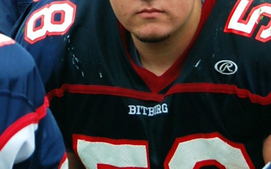 Bitburg's Adam Smith was named the first Stars and Stripes football player of the year.