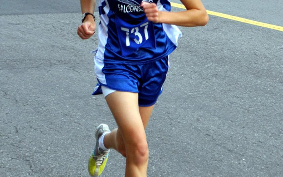Far East high school cross country individual girls champion Amanda Henderson of Seoul American.