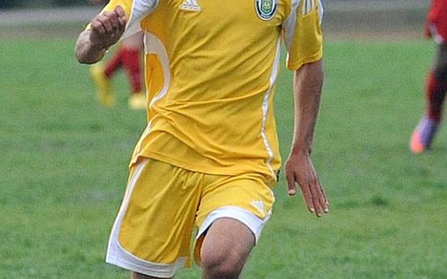 SHAPE's Trent Castro drives the ball upfield in the Division I final against ISB last season. Castro will be returning for the Spartans as they try to defend their title.