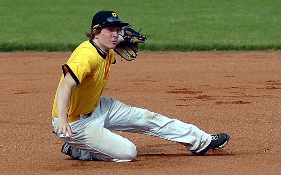 Dylan Measells excels in all aspects of the game - on and off the mound. He is a solid fielder who hit .455 during the regular season and .500 during the DODDS-Europe Division I baseball tournament.