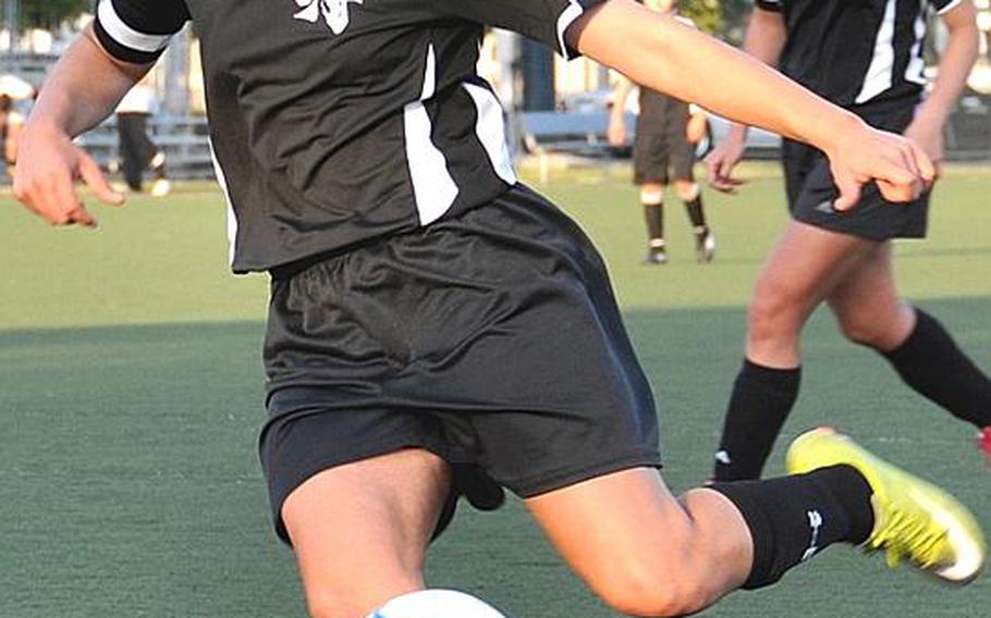 Matthew C. Perry Samurai senior striker Bre'Onna Ray, who has helped her team to a school-best 9-2-1 regular-season record and leads the Pacific with 38 goals.