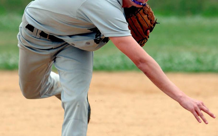 Right-hander Andrew Estes is one of just two seniors returning from a Kubasaki Dragons squad that won the inaugural Far East High School Baseball Tournament last May at Naval Air Facility Atsugi, Japan.