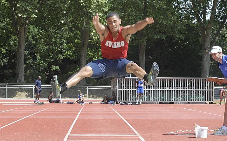 Aviano junior Darien Cornett won the boys long jump at the 2011 DODDS-Europe Track and Field Championships in Russelsheim, Germany, with a jump of 21 feet, 4 inches.  AFNORTH junior Jamil Pollock and Ramstein senior Ut Rhaburn finished second and third, respectively.
