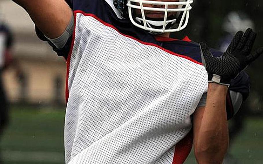 Seoul American Falcons senior quarterback Harold Martin.