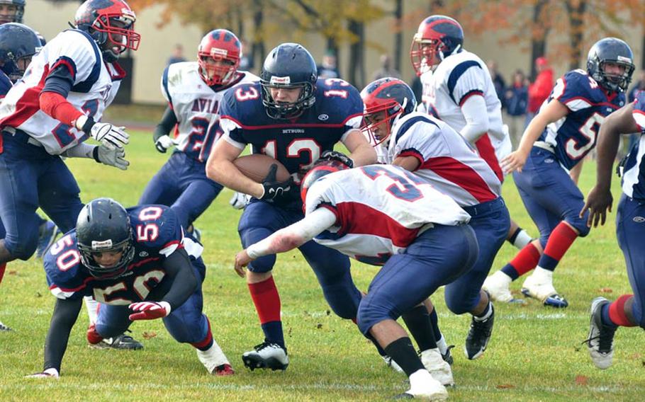 Bitburg's junior All-Europe running back Kyle Edgar led the Barons to a victory Saturday with 27 carries for 264 yards.