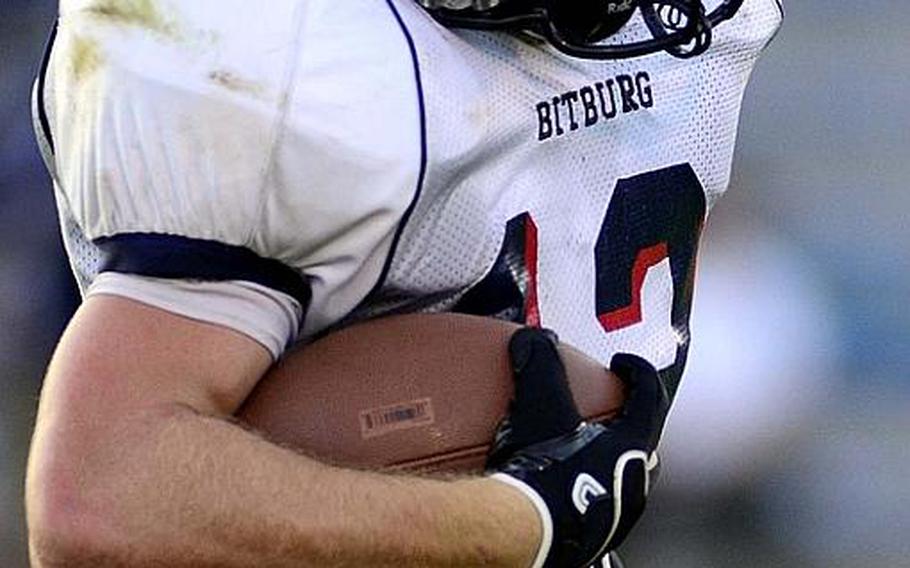 Bitburg's Kyle Edgars is one of the players that will be participating in the DODDS-Europe football all-star game on Saturday.