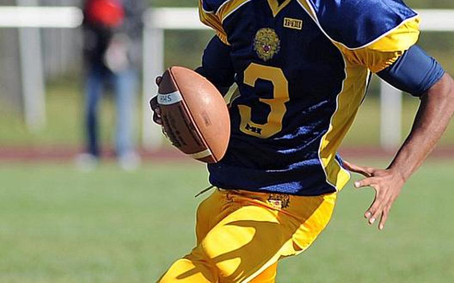 Heidelberg quarterback Kevin Gray is one of the players that will be participating in the DODDS-Europe football all-star game on Saturday.