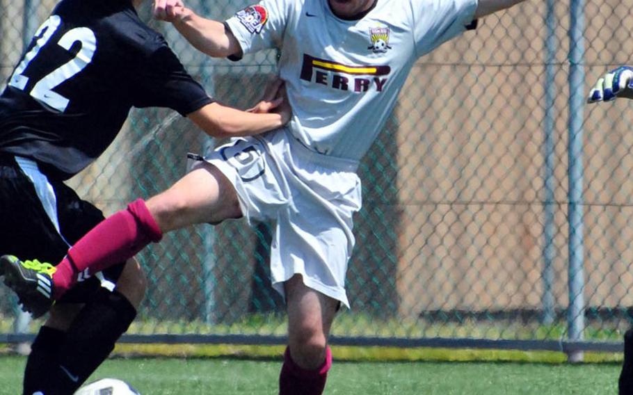 Matthew C. Perry senior striker Tyelor Apple led the region in goals last year with 38. Now, he and his Samurai hope to vault over Yongsan International-Seoul and capture their second Far East Division II Tournament title in school history.