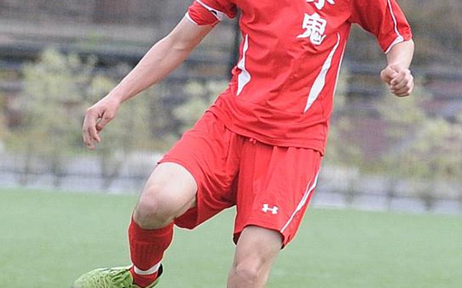 Nile C. Kinnick junior forward Zach Yoder is a Red Devils captain.