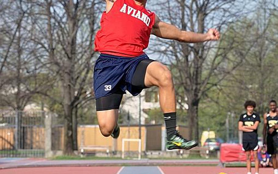 Aviano senior Darien Cornett, the defending DODDS-Europe long jump champion, got off to a flying start in to the season March 31, with a leap of 20 feet, 2 inches. Three of his four jumps met the qualifying standard for the European championships May 25-26 in Wiesbaden, Germany.