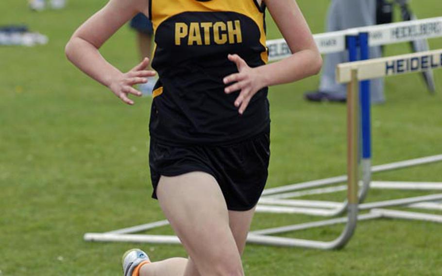 Patch sophomore Hannah Rose won the girls 1,600-meter run at an eight-team meet Saturday at Heidelberg. Rose finished the event with a time of 5:41.40.