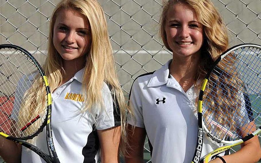 Kadena Panthers sophomore tennis No. 2 singles seed Alex Howard and junior No. 3 singles seed Kristin Howard do turn people's heads because they look so much alike, they are called "twins" or "Barbies" by casual observers of Far East tennis and, of course, their opponents. But they also turn heads because of their play on the court; they're 29-1 combined in singles play this season.