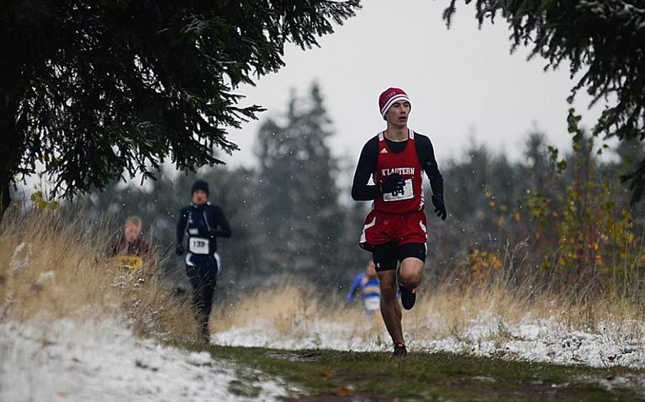 Kaiserslautern's Michael Lawson, the boys 2012 DODDS-Europe cross country championships overall first place finisher, led the entire race Saturday at the Rolling Hills Golf Course in Baumholder, Germany.