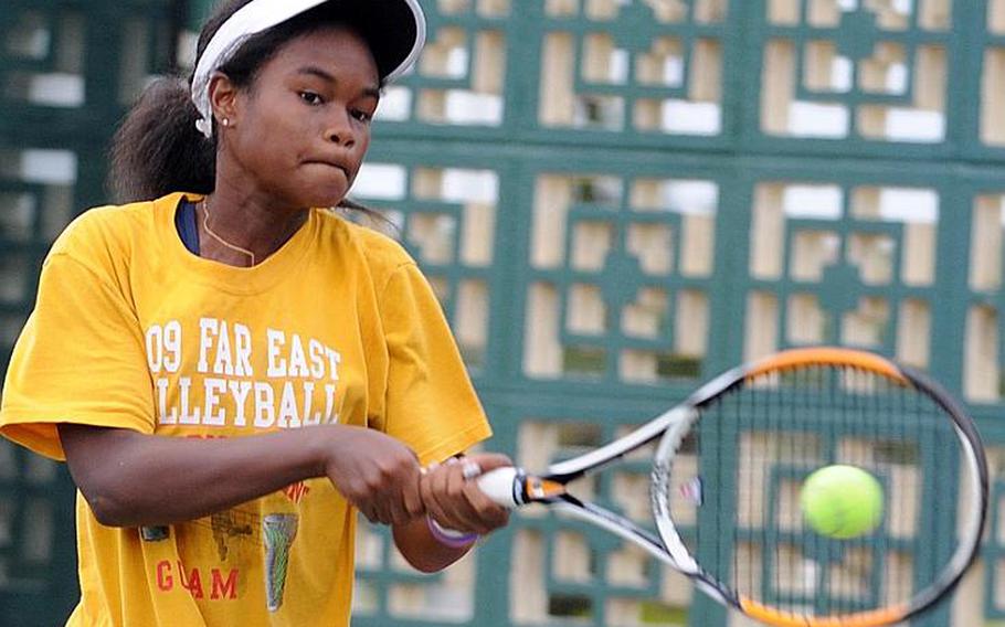 Guam High Panthers junior Chloe Gadsden, the reigning Far East Tennis Tournament girls singles champion.