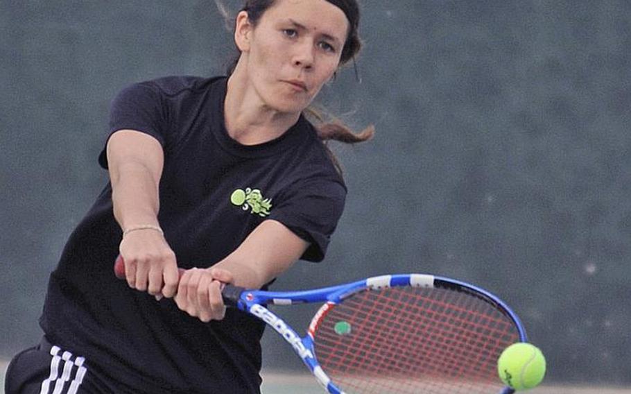 Yokota Panthers senior Emily Beemsterboer, the third DODDS Japan player in four years to win a Kanto Plain Associationn of Secondary Schools tennis tournament girls singles title, has gone unbeaten in the last three regular seasons.