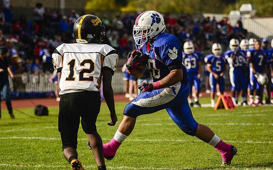 Ramstein running back Tevin Johnson hasn't been easy to take down and is one of the Royals top weapons heading into Saturday's Division I title game.