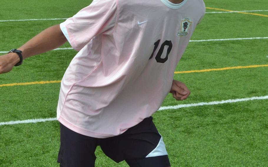 Yuji Callahan, a Kadena senior, is one of two returning Most Valuable Players who led their respective teams to Far East boys soccer tournament titles a season ago.