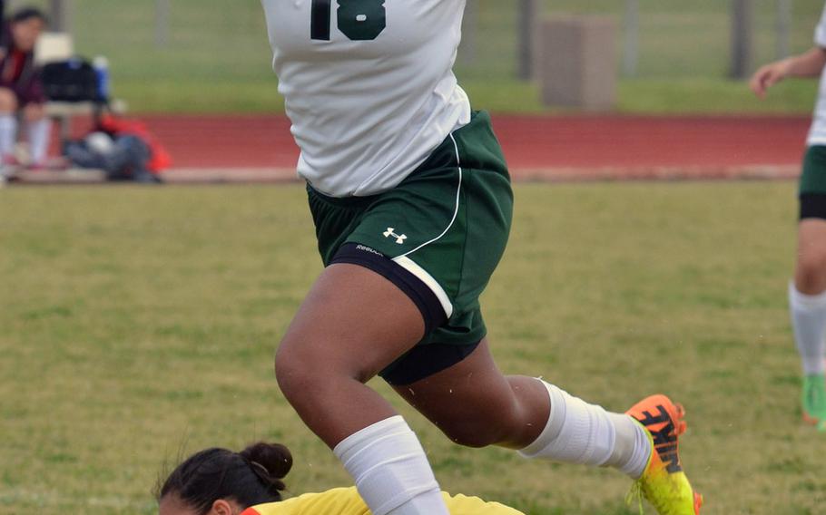 If the Kubasaki Dragons are to win the Far East High School Girls Division I Soccer Tournament title, they'll have to do it without striker Sydney Johnson, sidelined by a knee injury.