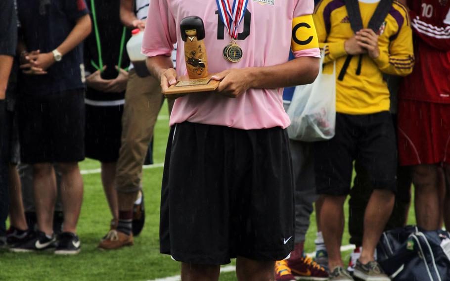 Kadena's Yuji Callahan, named MVP of the Far East High School Boys Division I Soccer Tournament for the second straight year.
