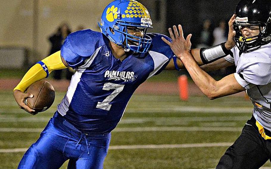 Yokota QB Marcus Henagan leads the Pacific in all-purpose yards, with 779, plus 10 touchdowns on 48 total plays for the Panthers, who are 3-0 and lead the region with 159 points scored.