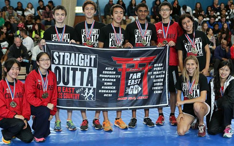 Three times as nice for the St. Maur Cougars, who captured their third straight Far East Cross Country Meet Division II overall school banner on Tuesday.