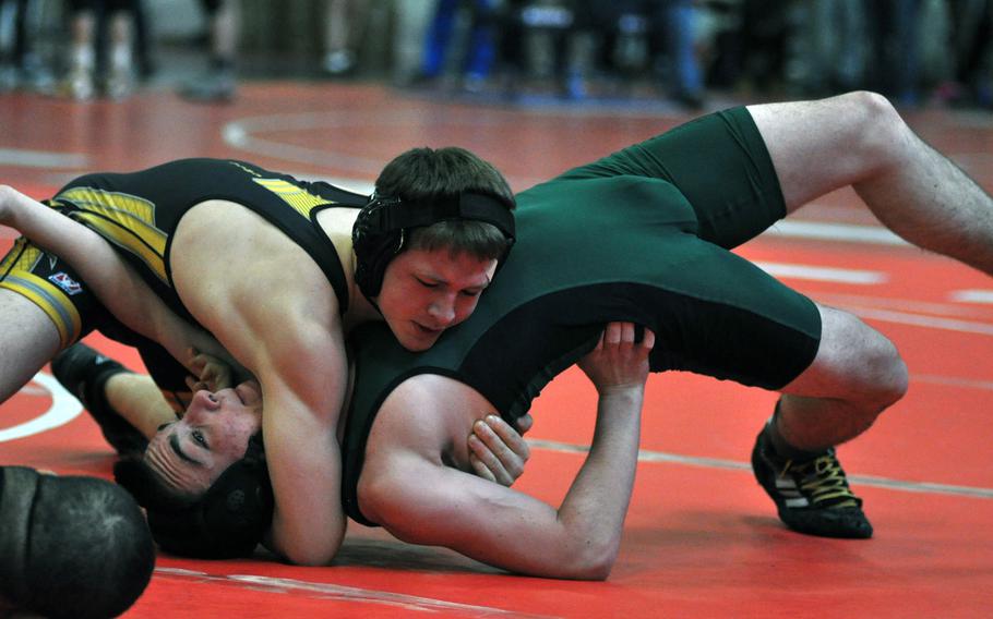 Stuttgart's Robert Call, a two-time DODDS-Europe wrestling champion, defeated Naples' Justin Lalmandier on his way to a top finish at 145 pounds in the DODDS-Europe Southern Sectional.