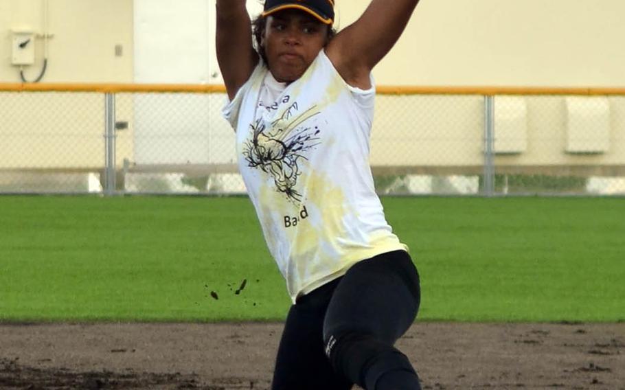 Kadena Panthers sophomore pitcher Savannah Sparrow.