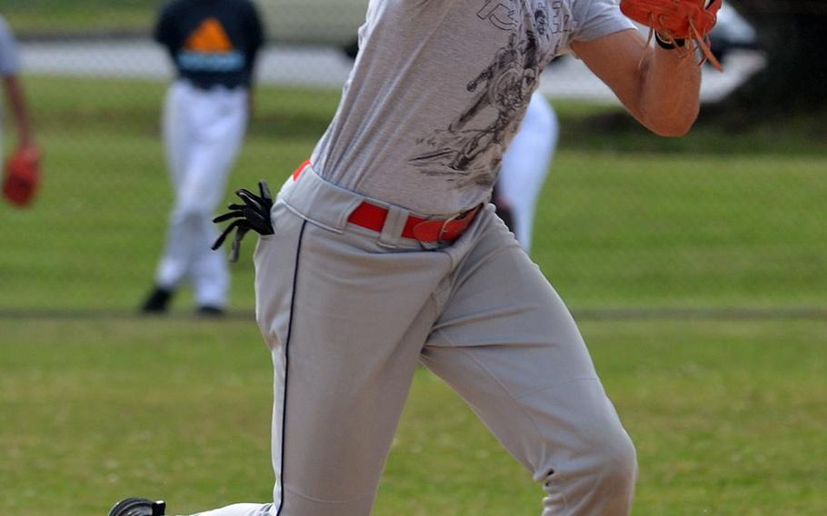 Kadena Panthers junior shortstop Justin Wilson.