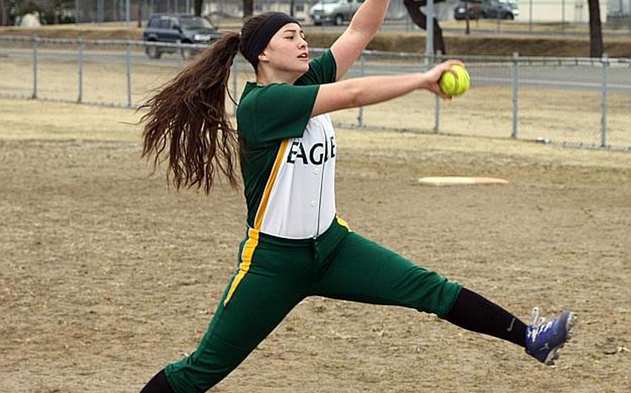 Edgren sophomore right-hander Brittany Crown is 2-1 with 33 strikeouts in 18 innings since joining the Eagles.