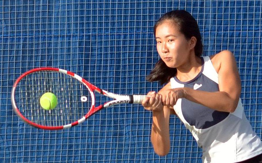 Senior Nana Yoshimura of American School In Japan is the reigning Far East tournament doubles champion.