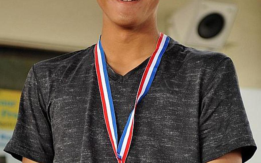 Noah Inahara, American School In Japan junior, the Far East tennis tournament boys singles and doubles champion.