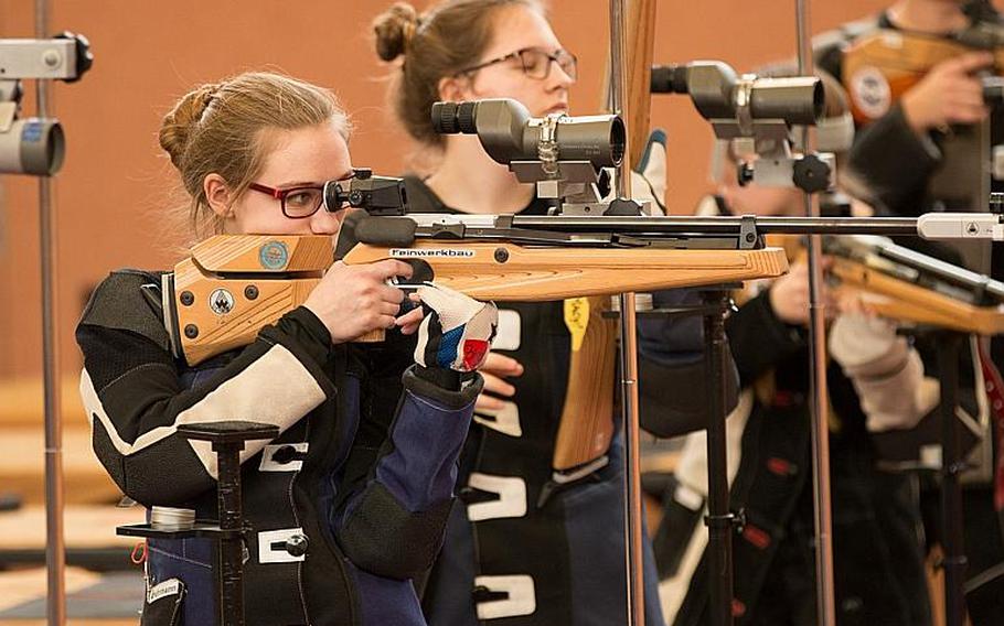 Stuttgart?s Eileen Dickinson ended the 2016 DODDS-Europe marksmanship fourth overall with a 280 during the 2016 DODEA-Europe marksmanship finals held in Vilseck, Germany, Saturday, Jan. 30, 2016.